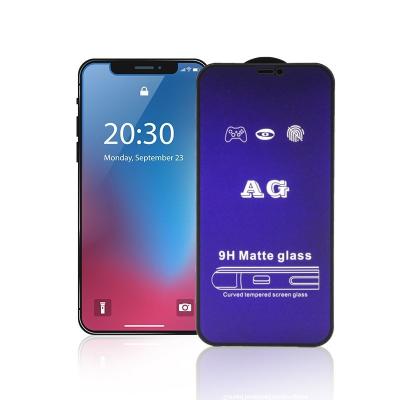 China Silk AG Anti Blue 2.5D glazen schermbeschermer Volledige lijm 9H gehard glazen schermbeschermer voor iPhone Te koop