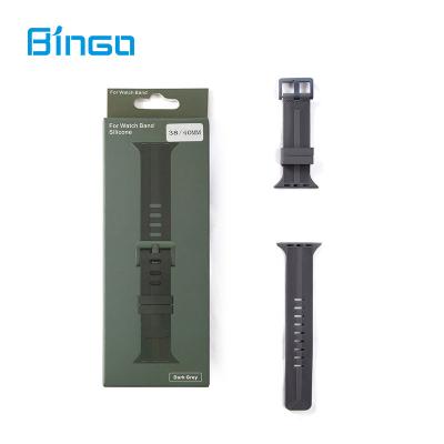 China Classic Mens Silicone Watch Straps For Apple Watch Band for sale