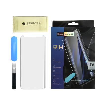 China Liquid UV Curved Edge Glass Full Glue S10 S21 Ultra Plus S22 Tempered Glass Screen Protector for sale