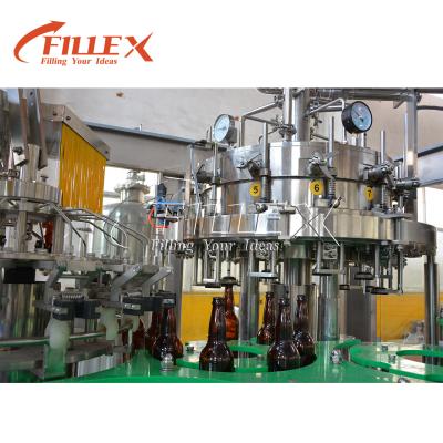 China Glass Bottle Beer Fill Machine Controlled By Advanced Programmable PLC for sale