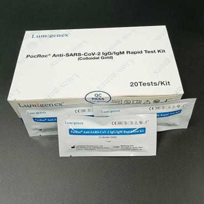 China Plasma IgG IgM Antibody Rapid Test Kit for sale