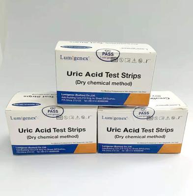China Tiras de prueba de ácido úrico CFDA, 15 pruebas/tiras de prueba de orina de ácido úrico de la caja en venta