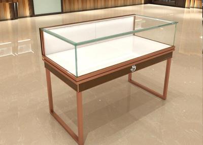 China Multifunction Commercial Jewelry Display Cases Glass Top With Drawer Board for sale