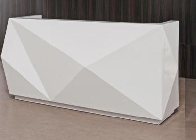 China Glossy White Retail Checkout Counter , Damp Proof Retail Store Cash Counter for sale
