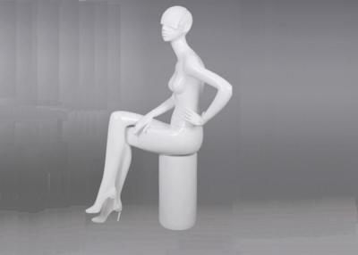 China Full Body Female White Shop Display Mannequin Sitting Pose Style For Clothing Store for sale