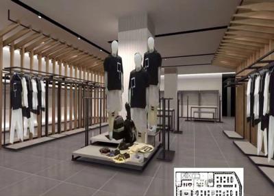 China Cremalheiras de exposição luxuosas da loja de roupa com prateleiras, suportes de exposição da loja de vestido à venda