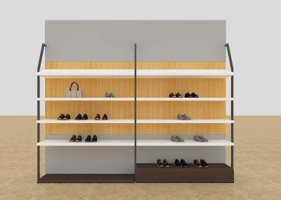 China Leisure Shoe Store Display Shelves / Footwear Display Stands With KD Version for sale