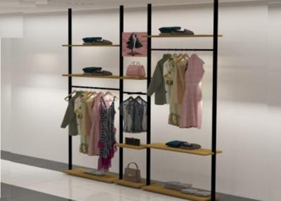 China Eco Friendly Wall Garment Clothing Display Rack , Metal Clothing Display Shelves for sale