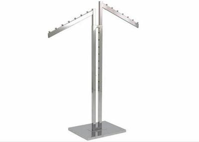 China Two Ways Steel Material Garment Display Stands With 10mm Metal Base for sale