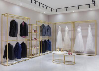 China Suporte de exposição da roupa da loja do casamento para a loja de Retial com a prateleira com personalizado à venda