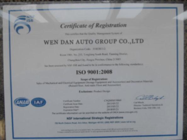 ISO9001 - Zangoo Auto Group Co., Ltd