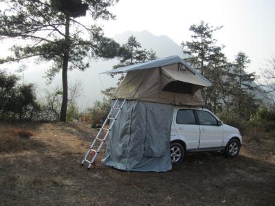 China Anti Water Car Roof Mounted Tent With 2M Extendable Aluminum Ladder for sale