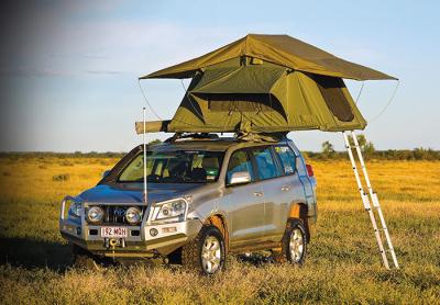 China Customized Pop Up Roof Top Tent , Aluminum Pole Roof Rack Mounted Tent for sale