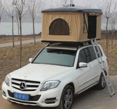 China Fiberglass Hard Shell Pop Up Tent , Truck Bed Hard Top Tent With Sponge Mat for sale