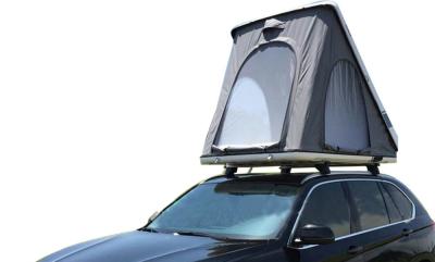 China Triangle Hard Shell Car Roof Top Tent , Stainless Steel Pole Small Roof Top Tent for sale
