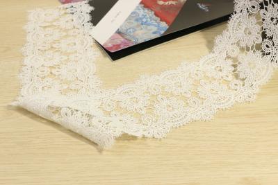 China Earloop Guipure Lace Trims , Scalloped Lace Trim For Multifeature for sale