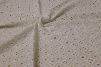 China o algodão de 125cm bordou a tela do laço, tecido de algodão translúcido da cópia do laço à venda