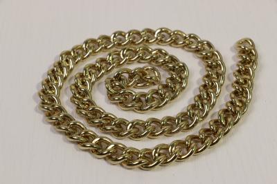 China Zeronickel Metal Handbag Chains , 14mm Decorative Metal Chain Electroplated for sale