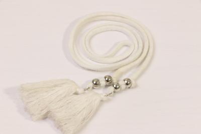 China Cotton Drawcord String With Decorative Iron Ball 3.5mm for sale