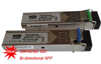 China Bi-directional 3G/HD/SD Video SFP optical module,1310nm TX/1550nm RX for sale