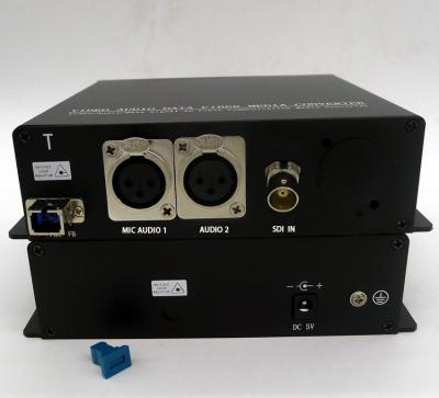 China 3G-SDI with Mic & line-level banlanced audio over fiber converter for sale