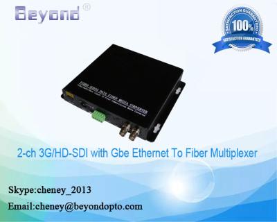 China 2 way HD-SDI over fiber extender/Broadcasting bi-directional HD-SDI to fiber converter ,10/100/1000 Ethernet optional for sale