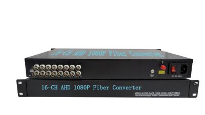 China HD/AHD Video fiber converter,1080P 16ch AHD video to fiber extender, for sale