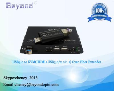 China KVM to USB3.0 fiber optical extender,HDMI+USB to USB3.0 to fiber extender ,HD KVM to USB3.0 fiber transmitter for sale