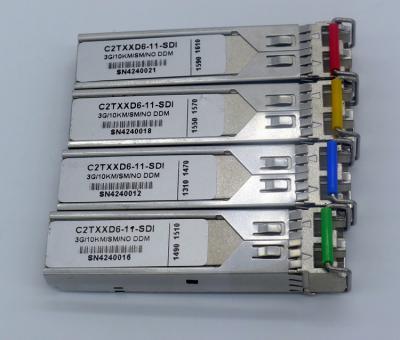 China CWDM video SFP transceiver module for 1270nm,1290nm,1310,1330,1350,1370,1390,1410,1430,1450,1470,1490,1510,1530,1550nm for sale