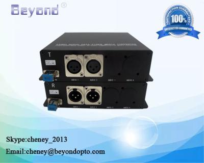 China Beyondopto XLR-2A  2-ch uni-directional Balanced audio to fiber converter,singlemode,ST/SC/FC/LC optional for sale