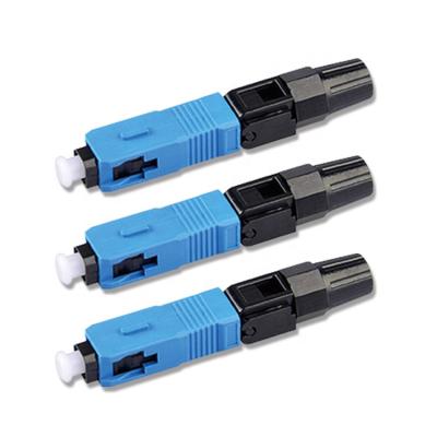 China SC APC UPC Fiber Optic Fast Connector For FTTH Drop Cable Field Termination for sale