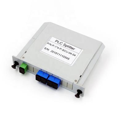中国 FTTH 1x12 PLC Splitter Optical Fiber With SC / APC Connector FTTH Cassette 販売のため