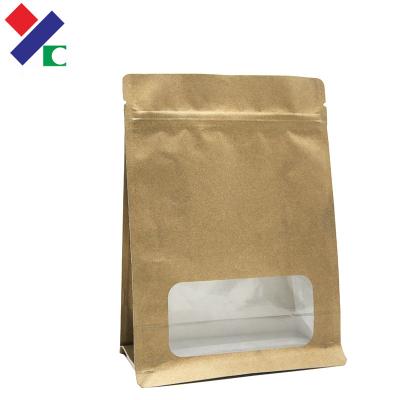 China YC Resealable Customized Kraft Paper Bags Aluminium Zip Lock Pouches for sale