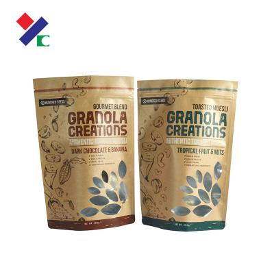 China Food Grade Kraft Paper Pouch 1000g Heat Seal Printed Customized size for sale