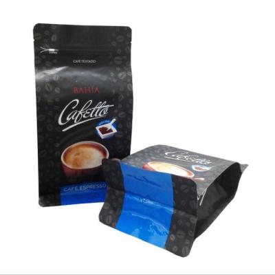 China 300 Microns 125g Personalized Biodegradable Coffee Bags With Valve And Zipper for sale
