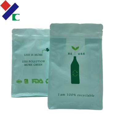 China Eco Friendly Stand Up Zip Lock Bags 80 Micron Biodegradable Packaging Pouch Tear Notch for sale