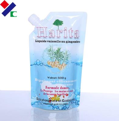 China Doypack Standing Washing Powder Packaging Bag / 80 mic Liquid Detergent Pouch for sale