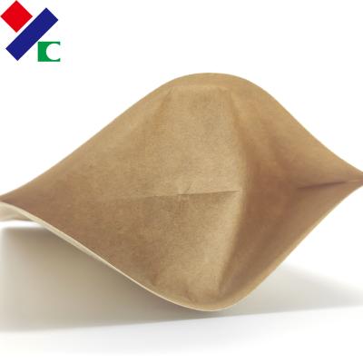 China 2lb Kraft Paper Pouch Doypack With Zipper Flexible Packaging Stand Up Barrier for sale