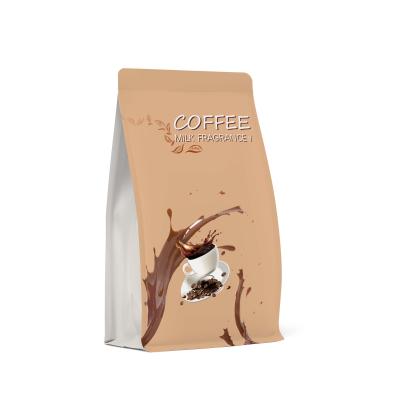 China Reusable Side Zipper Heat Sealable Pouches 250G Empty Coffee Beans Storage Bag for sale