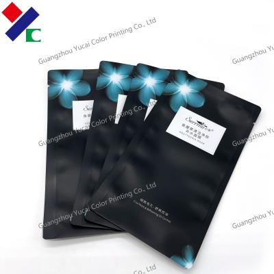 China 0.2mm Three Side Seal Pouch Custom Matte Printed Foil Laminated Plastic Zipper Bag For Towel for sale