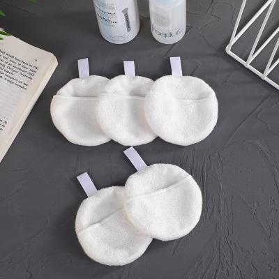 China Four Layer Face Pads with Pocket White Reusable Bamboo Face Pads Eco-Conscious Makeup Remover Pads en venta