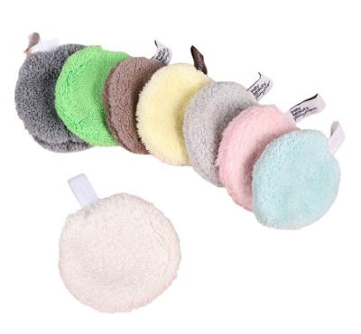 China Private Label Reusable Microfiber Face Cleansing cloth Washable Makeup Removal Pads for sale
