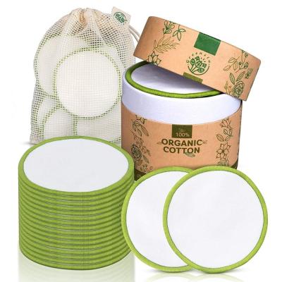 China 20 pieces Reusable Makeup Remover Pads Bamboo Cotton Pads With Washable Laundry Bag And Round Box for Storage à venda