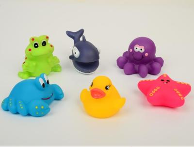 中国 動物のおもちゃセットをの浮かべる小さいゴム製浴室のおもちゃは浴室動物のおもちゃを吹き出します 販売のため
