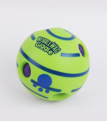 China Green Funny Vinyl Pet Toys Wobble Wag Giggle Ball Safe For All Size Dog for sale