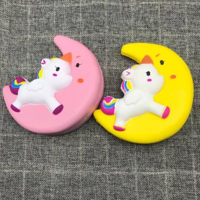China Squishy Toys Cute Moon Unicorn Scented Cream Slow Rising Squeeze Decompression Toys for sale
