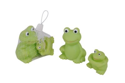 China Squeezing Rubber  Animal Bath Toys Soft Frog Toys Set Floating For Baby for sale