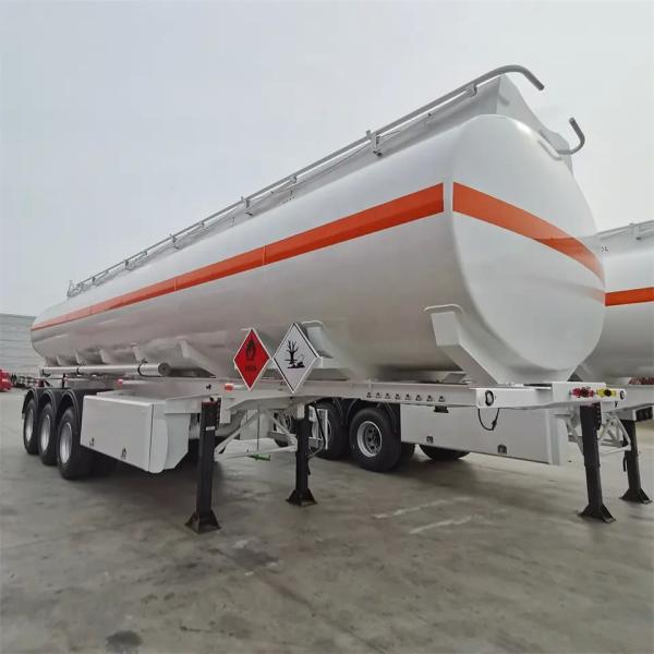 Quality Three Axel 44 Cubic Meters Palm Crude Oil Tanker Trailer Fuel Tanker Semi for sale