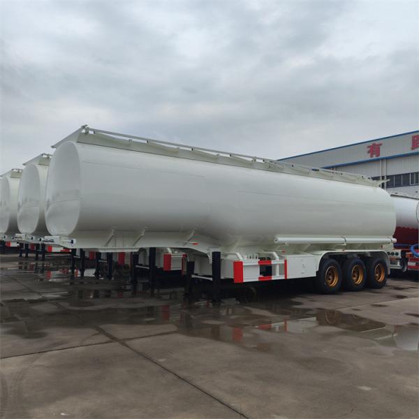 Quality Three Axel 44 Cubic Meters Palm Crude Oil Tanker Trailer Fuel Tanker Semi for sale