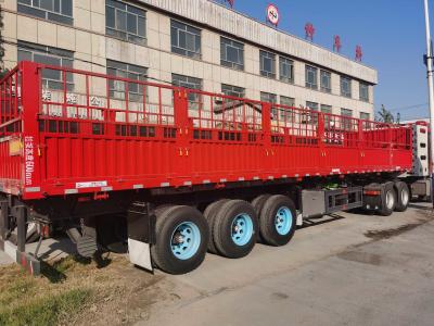 Chine 42 pieds 3 essieux clôture à bascule semi-remorque remorque de chargement 13m à vendre